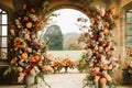 Floral decoration, wedding decor and autumn holiday celebration, autumnal flowers and event decorations in the English countryside Royalty Free Stock Photo