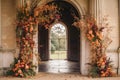 Floral decoration, wedding decor and autumn holiday celebration, autumnal flowers and event decorations in the English countryside Royalty Free Stock Photo