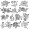 Floral decorations set