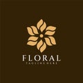 Floral decorative beauty luxury flower logo design spa nature