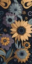 Floral Design Featuring Sunflowers and Daisies, Generative AI