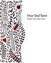 Floral design for front page of book, notebook, sketchbook