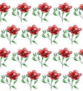 Floral design pattern in red and black color Royalty Free Stock Photo