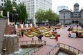 Floral design in Pioneer Courthouse Square