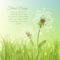 Floral design poster of dandelion