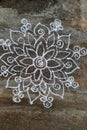 Floral Design in Rangoli Art