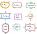 Floral doodle frames,vector