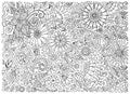 Floral doodle pattern Royalty Free Stock Photo