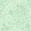 Floral doodle wallpaper seamless pattern