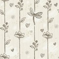 Floral dragonfly abstract background, seamless. Vector illustration