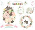 Floral Easter Egg Elements