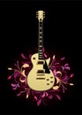 Floral electric guitar