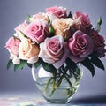 Floral Elegance. A vibrant bouquet of spring flowers arranged in a stylish vase