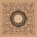 Floral elegant vintage label decor