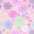 Floral element seamless background. Royalty Free Stock Photo