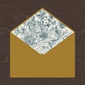 Floral envelope. Royalty Free Stock Photo