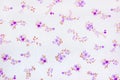 Floral fabric, Fragment of colorful retro tapestry textile pattern with floral ornament useful as background Royalty Free Stock Photo