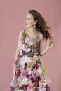 Floral fantasy woman in flower dress Royalty Free Stock Photo