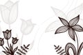 Floral Flat Background Vector Illustration Royalty Free Stock Photo