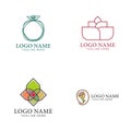 Floral and flower logo icon design Royalty Free Stock Photo