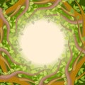 Floral forest frame Royalty Free Stock Photo