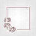 Floral frame with abstract flowers.