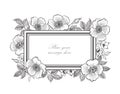 Floral frame background. Flower bouquet border. Floral vintage c Royalty Free Stock Photo