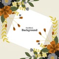 Floral frame background with rectangle in the middle Royalty Free Stock Photo