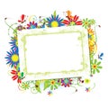 Floral frame beautiful with place for your text Royalty Free Stock Photo