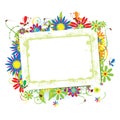 Floral frame beautiful with place for your text