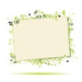 Floral frame beautiful with place for your text