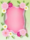 Floral frame romance place for text wishes