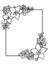 Floral frame border frame template.