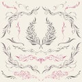 Floral frame and Border Ornaments Royalty Free Stock Photo