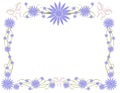 Floral frame with butterflies and decorations Royalty Free Stock Photo