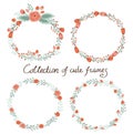 Floral Frame Collection. Royalty Free Stock Photo