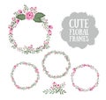 Floral Frame Collection. Royalty Free Stock Photo