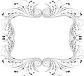 Floral frame, element for design, vector Royalty Free Stock Photo