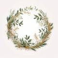 Vintage Style Golden Wreath With Rococo Pastel Colors