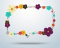 Floral Frame, Floral elegance frames and holiday symbols. vector