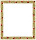Floral frame with hearts