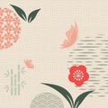 Japanese and chinese vector pattern. Asian background. Retro style. Abstract template for your design .Vector i