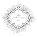 Floral frame. leaf vintage background.