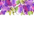 Floral frame. Lilac bouquet. Watercolor flowers. Wedding invitation design.