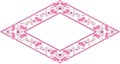 Floral frame paisley diamond