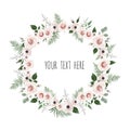 Floral frame with place for your text. Can be used as creating card, invitation card for wedding,birthday and other holida Royalty Free Stock Photo