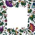 Floral frame in Russian style