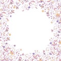 Floral frame soft colors Royalty Free Stock Photo