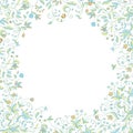 Floral frame soft colors Royalty Free Stock Photo
