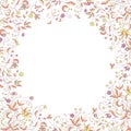 Floral frame soft colors Royalty Free Stock Photo